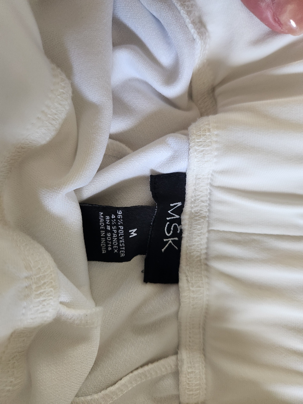 MSK White Knit Pull-On Pants - Picture 3 of 6